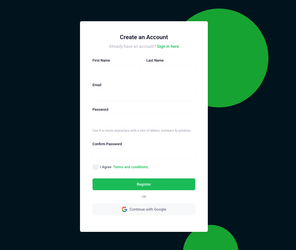 Sign Up